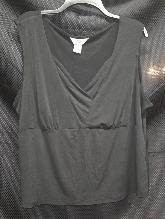George Tops - George Black Sleeveless Crossover V-Neck Camisole 18/20